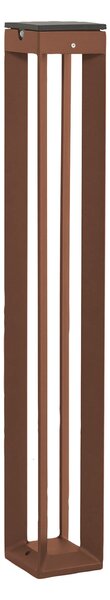 Les Jardins Lampă solară LED Borne cu senzor, 90 cm, corten, reglabil, Maro / Rugină, Metal, Design, Boltă de exterior / cale de acces