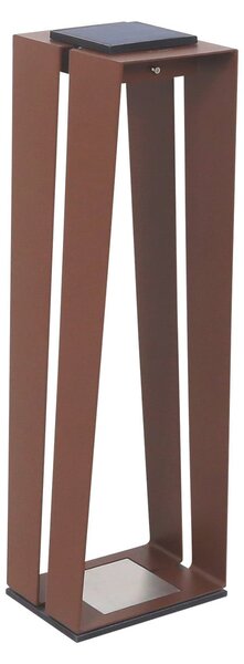 Les Jardins Skaal Lanternă solară LED cu senzor, corten, 70 cm, reglabil, Maro / Rugină, Metal, Felinar