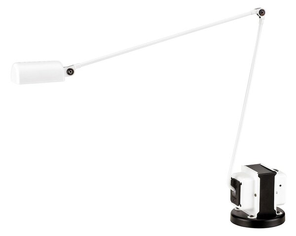 Lumina Daphine Lampă de masă cu LED 3.000K, alb, reglabil, Alb, Studiu / Birou, Metal, Modern