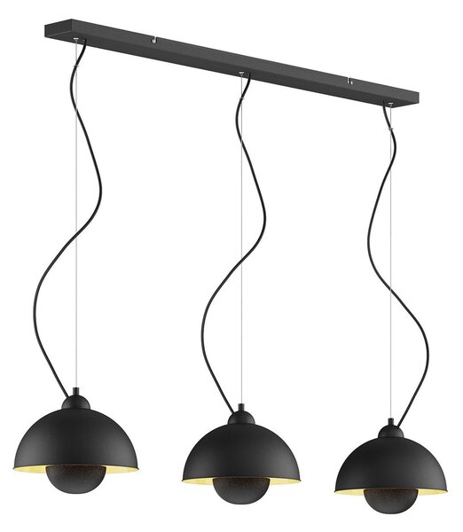Lustră Pendul Lindby, Gretja, reglabil, Negru, Camera de zi, Metal, Modern