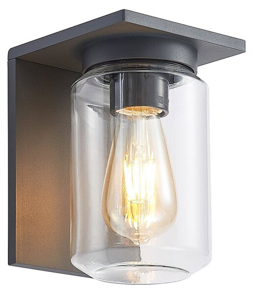 Lampă de Exterior Lucande, Semka, reglabil, Negru, Terasă, Metal, Modern