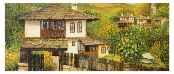 Tablou - Cabane în timpul verii (120x50 cm)