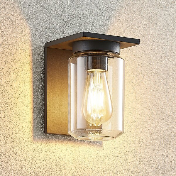 Lampă de Exterior Lucande, Semka, reglabil, Negru, Terasă, Metal, Modern