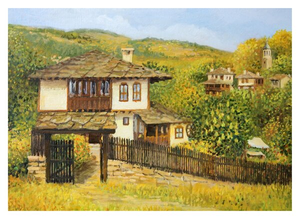 Tablou - Cabane în timpul verii (70x50 cm)