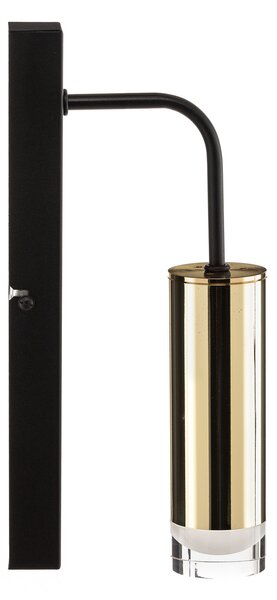 Lamkur Aplică de perete Shine, auriu, reglabil, Negru, Camera de zi / sufragerie, Metal, Modern