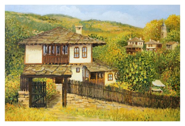 Tablou - Cabane în timpul verii (90x60 cm)