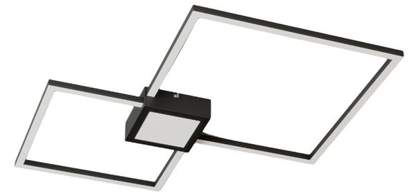 Plafoniere Lindby, Duetto, reglabil, Negru, Camera de zi, Metal, Modern
