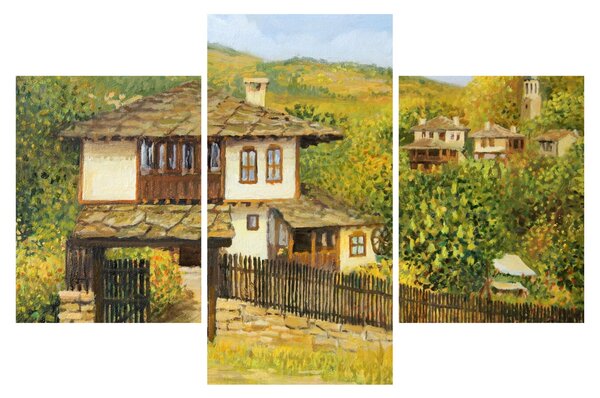 Tablou - Cabane în timpul verii (90x60 cm)