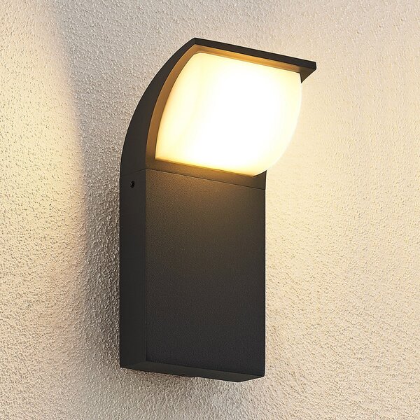 Lămpi de exterior Lucande, Tinna, Negru, Balcon, Aluminiu, Modern