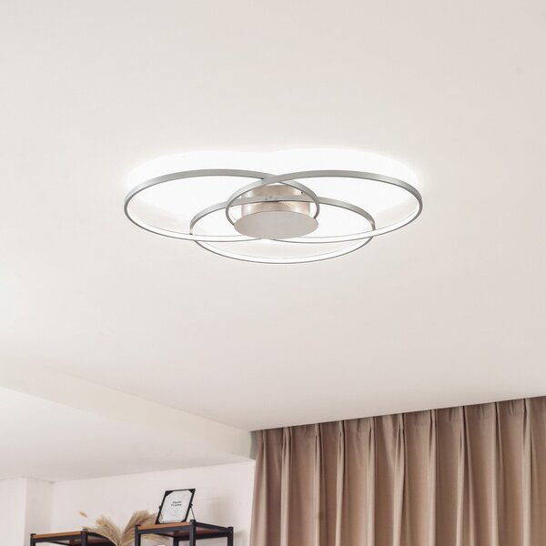 Plafoniere Lindby, Riley, reglabil, Metalic, Camera de zi, Aluminiu, Modern