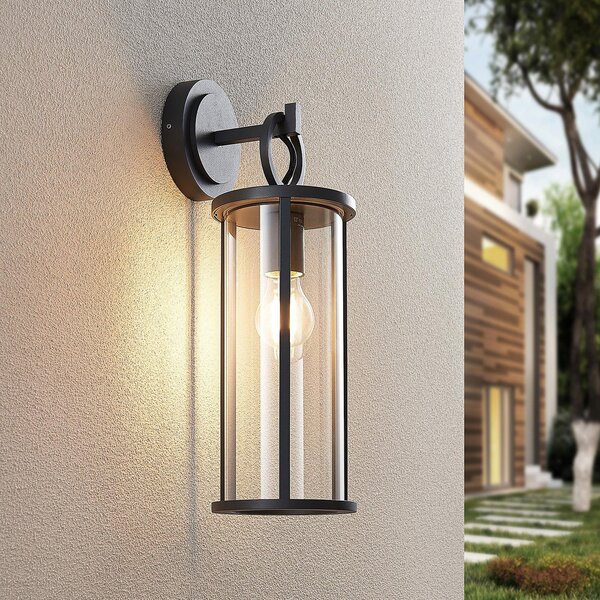 Lampă de Exterior Lucande, Emmeline, reglabil, Negru, Balcon, Metal, Modern