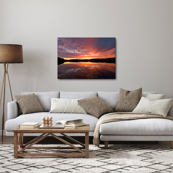 Tablou - Apus de soare peste lac (70x50 cm)