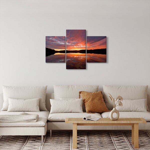 Tablou - Apus de soare peste lac (90x60 cm)