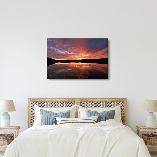 Tablou - Apus de soare peste lac (90x60 cm)