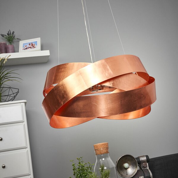 Marchetti Lampă suspendată Pura din cupru, 60cm, 8x G9, reglabil, Cupru, Camera de zi / sufragerie, Metal, Design