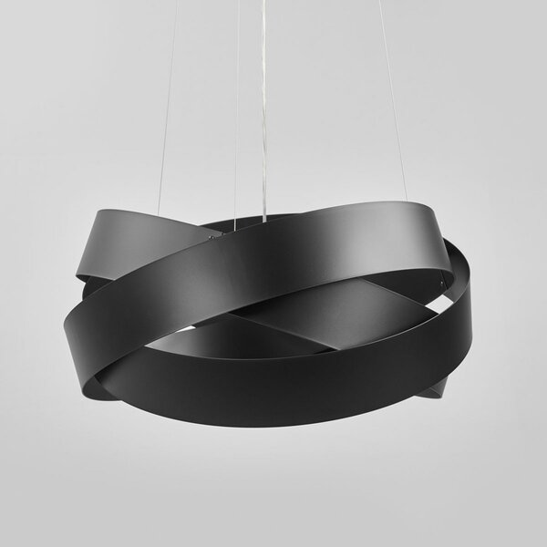 Marchetti Lampă suspendată Pura în negru, 60cm, 8x G9, reglabil, Negru, Camera de zi / sufragerie, Metal, Design