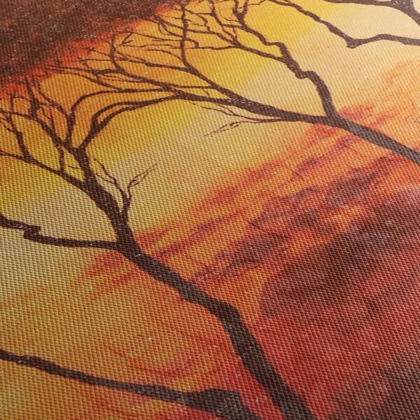 Tablou - Savana africană (cu ceas) (90x30 cm)