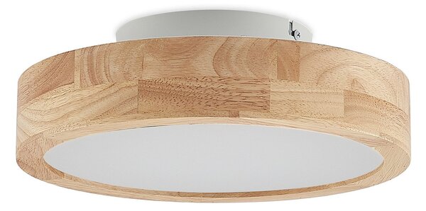 Plafoniere Lindby, Lanira, reglabil, Lemn, Camera de zi, Lemn, Modern
