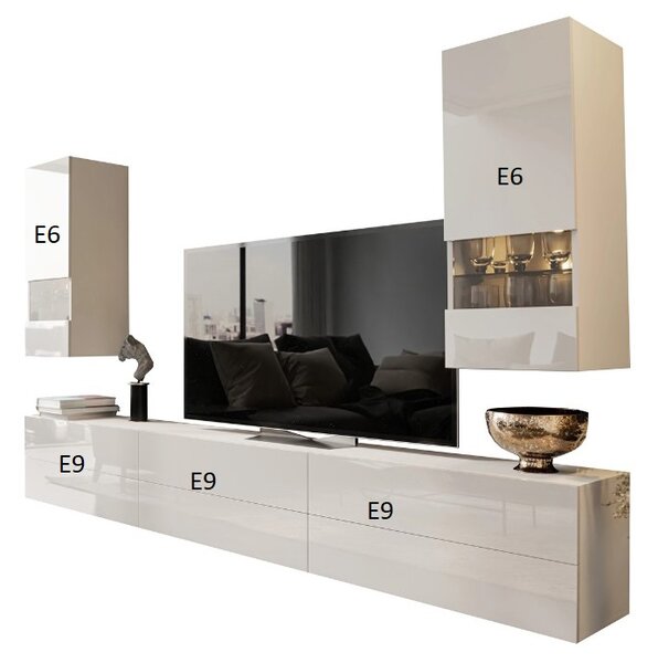 Mobilier living Berny 46 (alb + alb lucios). 1041468