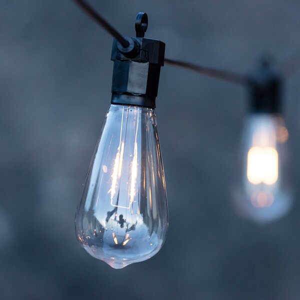 Markslöjd Grădină 24 LED lumini zane Pear 10-lumină ST64, reglabil, Transparent, Plastic, Modern