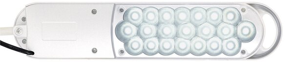 Maul Lampă de masă cu LED MAULatlantic, alb, înălțime 38 cm, bază clemă, Alb, Studiu / Birou, Metal, Modern, Corpuri de iluminat cu clemă / cu fișă
