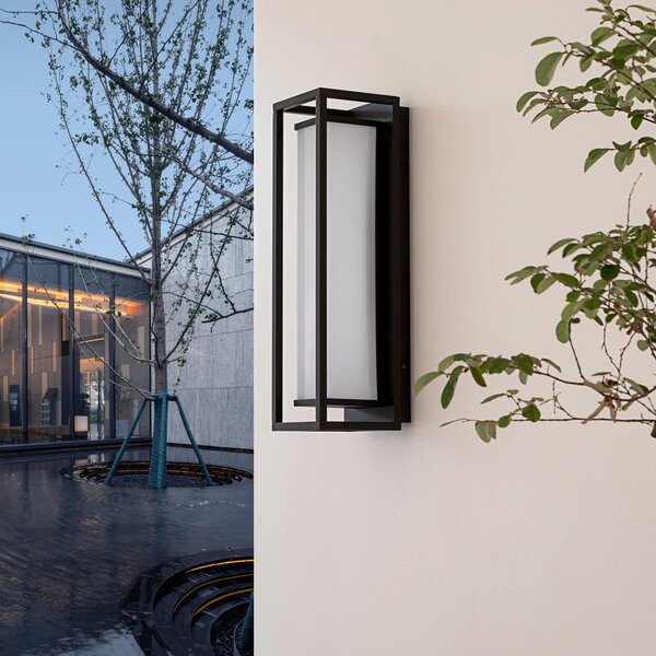 Lămpi de exterior Lucande, Banetti, Negru, Balcon, Plastic, Modern