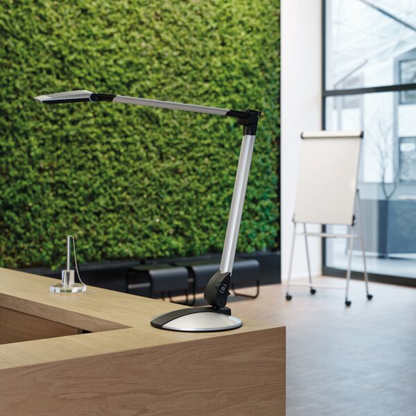 Maul Lampă de birou cu LED MAULoptimus, argintiu, suport, dimabil CCT, reglabil, Metalic, Studiu / Birou, Aluminiu, Modern