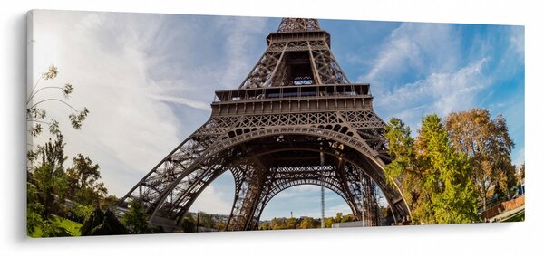 Tablou - Turnul Eiffel colorat (120x50 cm)