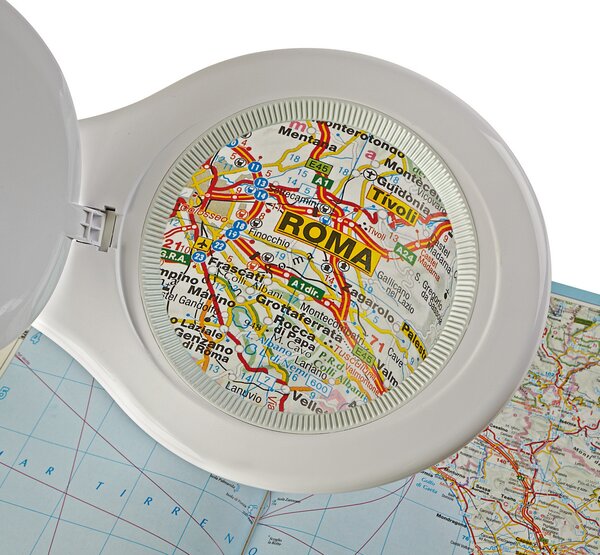 Maul Lampă cu clemă de mărire LED MAULmakro, alb, înălțime 50 cm, Alb, Studiu / Birou, Plastic, Modern, Birou de masă