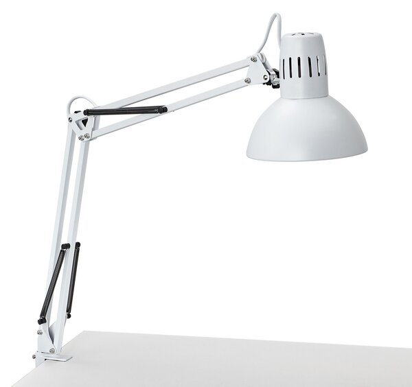 Maul MAULstudy lampă cu clemă, alb, înălțime 44 cm, metal, Alb, Studiu / Birou, Metal, Birou de masă