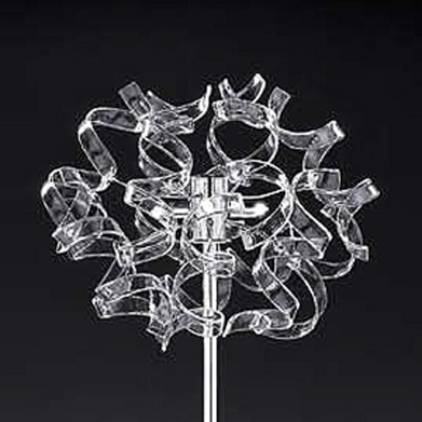 Metallux Lampă de podea Crystal cu vârf ocupat, Metalic, Camera de zi / sufragerie, Metal, Modern