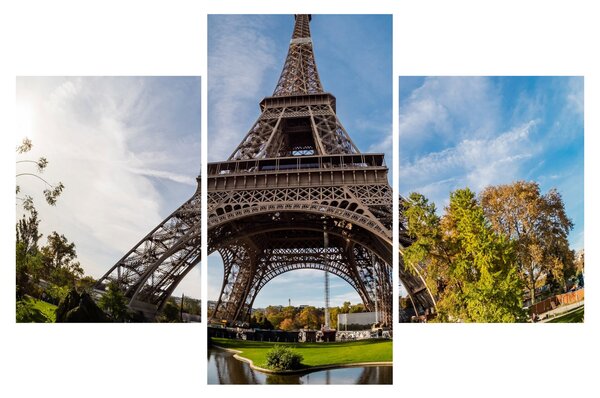 Tablou - Turnul Eiffel colorat (90x60 cm)