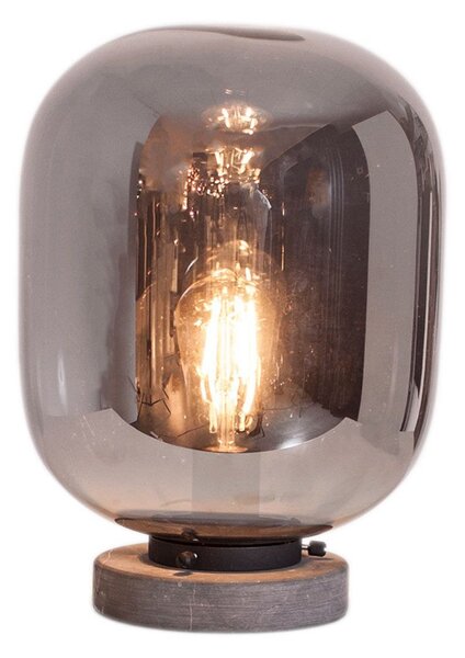 Lampă de masă By Rydéns, Leola, Gri, Camera de zi, Sticlă