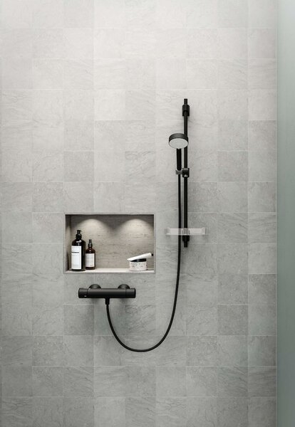 Oras Nova baterie de duș perete cu termostat negru 7460U-33