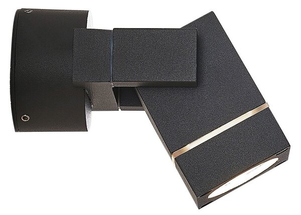 Lămpi de exterior Lucande, Kavuna, reglabil, Negru, Balcon, Aluminiu, Modern