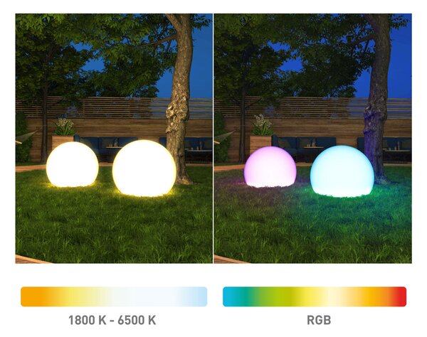 Tint Müller Licht Calluna Glob luminos cu LED-uri IP44, reglabil, Alb, Plastic