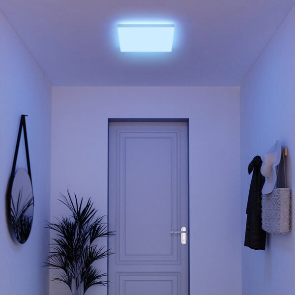 Tint Müller Licht LED panou cu LED-uri Loris, 45x45cm, reglabil, Alb, Camera de zi / sufragerie, Metal, Modern