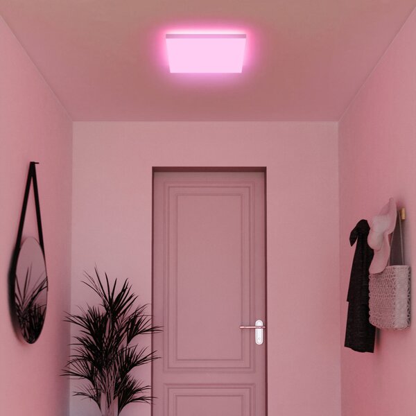 Tint Müller Licht LED panou cu LED-uri Loris, 45x45cm, reglabil, Alb, Camera de zi / sufragerie, Metal, Modern