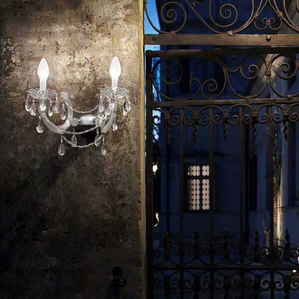 Masiero Aplică LED de exterior Drylight A2, două fluxuri, Transparent, Metal, Modern