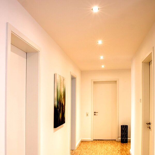 Tint Müller Licht lampă încast. Spotlight 3 buc, reglabil, Alb, Camera de zi / sufragerie, Metal, Modern, Plafon încastrat