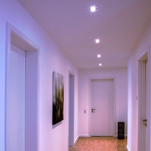 Tint Müller Licht lampă încast. Spotlight 3 buc, reglabil, Alb, Camera de zi / sufragerie, Metal, Modern, Plafon încastrat