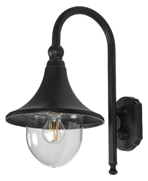 Lămpi de exterior Lindby, Daphne, reglabil, Negru, Balcon, Aluminiu, Antichitate