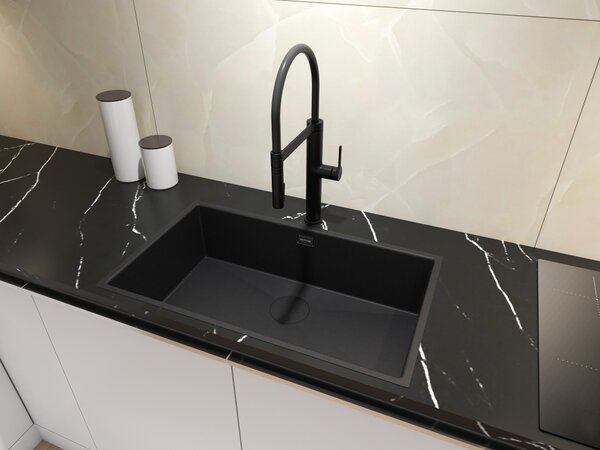 Oltens Hydda chiuveta din otel 76x44 cm negru 71105300