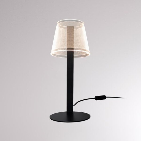 Molto Luce Teo lampă de masă LED cu dimmer, reglabil, Negru, Camera de zi / sufragerie, Metal, Modern