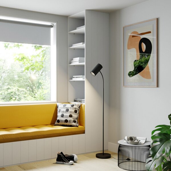 Lampadar Lindby, Karoli, Negru, Camera de zi, Metal, Modern