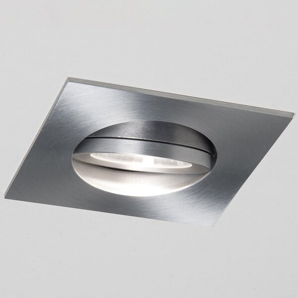 Molto Luce Spot cu LED de încastrat Agon Square aluminiu 3.000K 40°, Metalic, Hol, Metal, Modern, Plafon încastrat