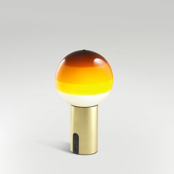 Lampă de masă MARSET, Dipping Light, reglabil, Bej, Camera de zi, Sticlă, Design