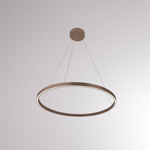 Molto Luce Perfora M lampă suspendată LED Ø 60 cm terra, Maro / Rugină, Camera de zi / sufragerie, Metal, Modern