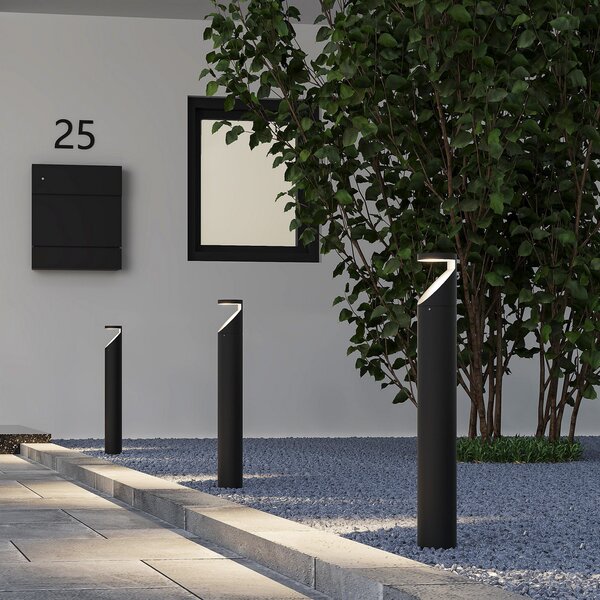 Molto Luce Booper LED bornă luminoasă antracit mat, Negru, Metal, Modern