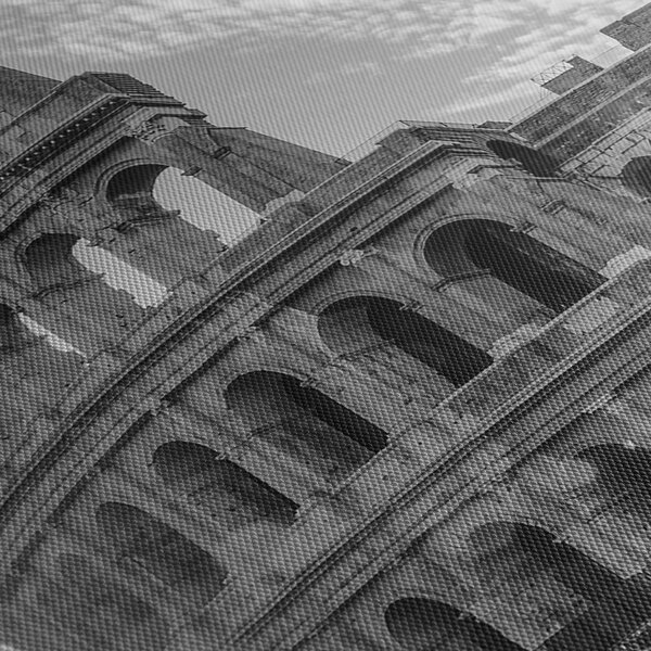 Tablou - Colosseum din Roma, alb-negru (90x60 cm)